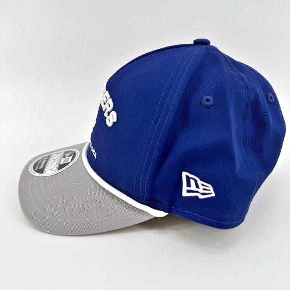 New Era Los Angeles Dodgers 9FORTY Adjustable A-Frame Baseball Cap Blue Gray NWT - Picture 6 of 13